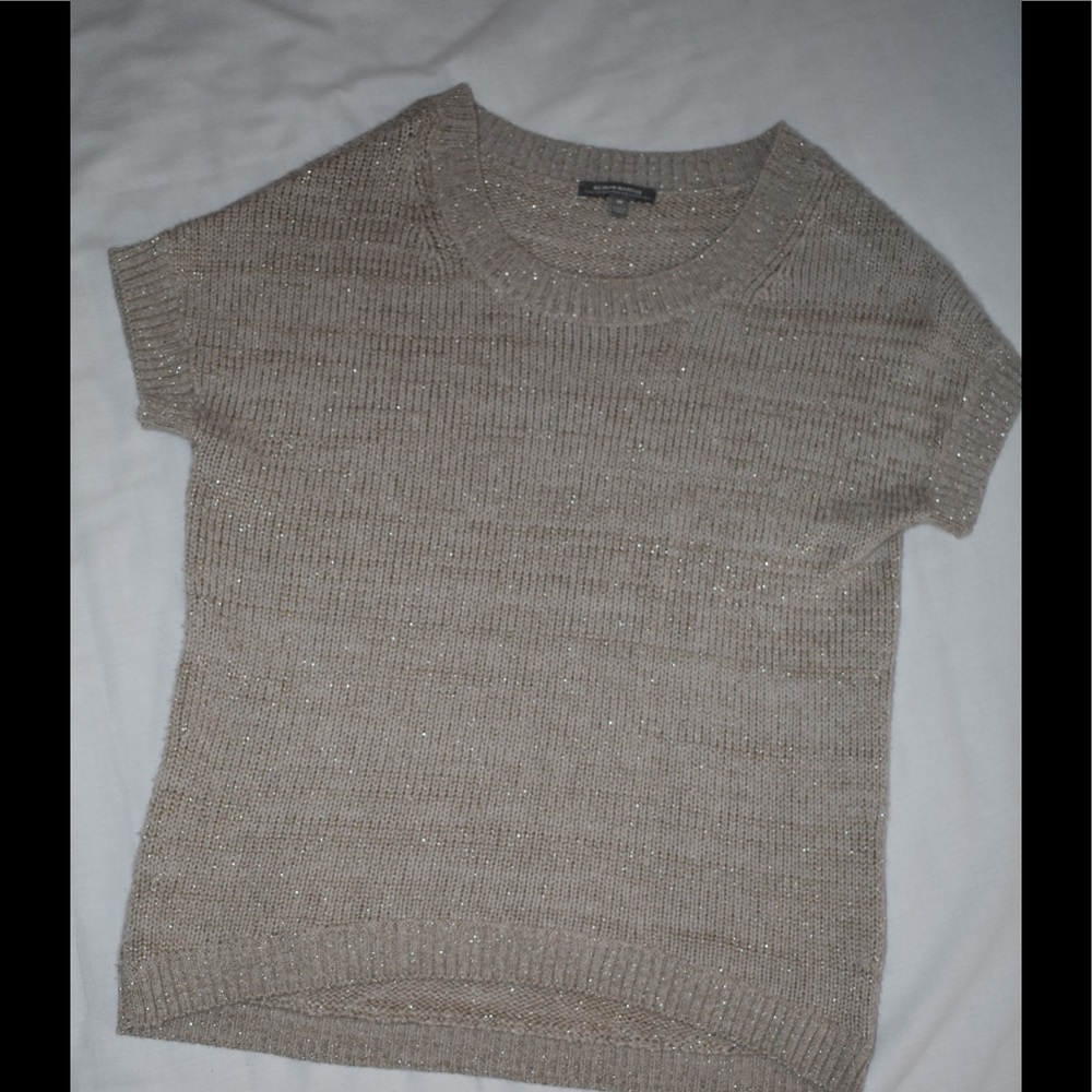 Neiman Marcus cashmere collection tan sweater